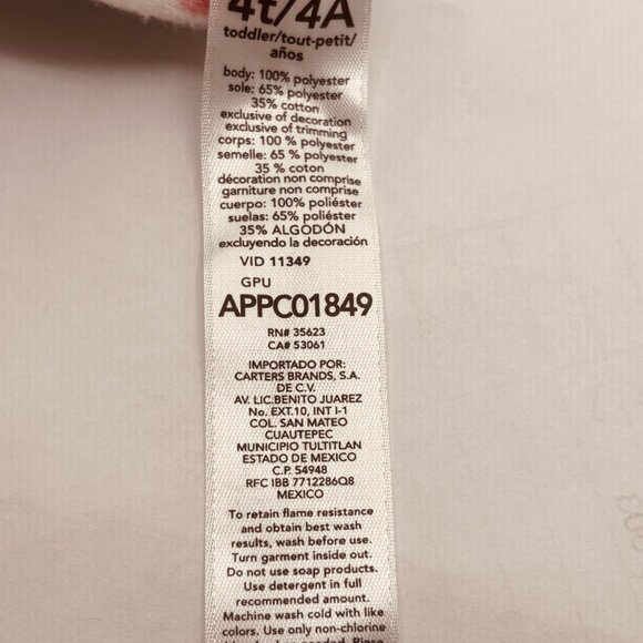 Carter’s Girl Footed Fleece Sleeper Pajamas Woodland Animals 4T - Picture 6 of 6